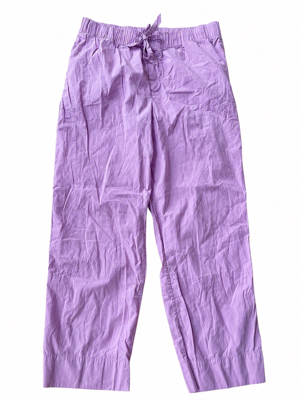 Tekla Organic Cotton Poplin luxury Pajama Pants Lilac Pink Size L